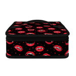 Red Halloween Vampire Lips Pattern Print Small Lunch Bag