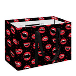 Red Halloween Vampire Lips Pattern Print Utility Tote Bag