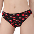 Red Halloween Vampire Lips Pattern Print Women's Panties