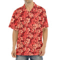 Red Hawaiian Tropical Pattern Print Aloha Shirt