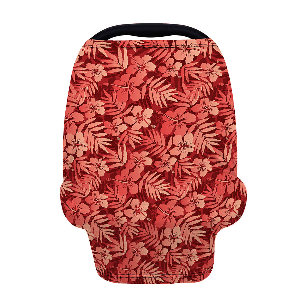 Red Hawaiian Tropical Pattern Print Baby Seat Cover