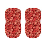 Red Hawaiian Tropical Pattern Print Bar Stool Covers