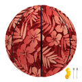 Red Hawaiian Tropical Pattern Print Basketball