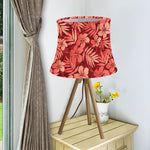 Red Hawaiian Tropical Pattern Print Bell Lamp Shade