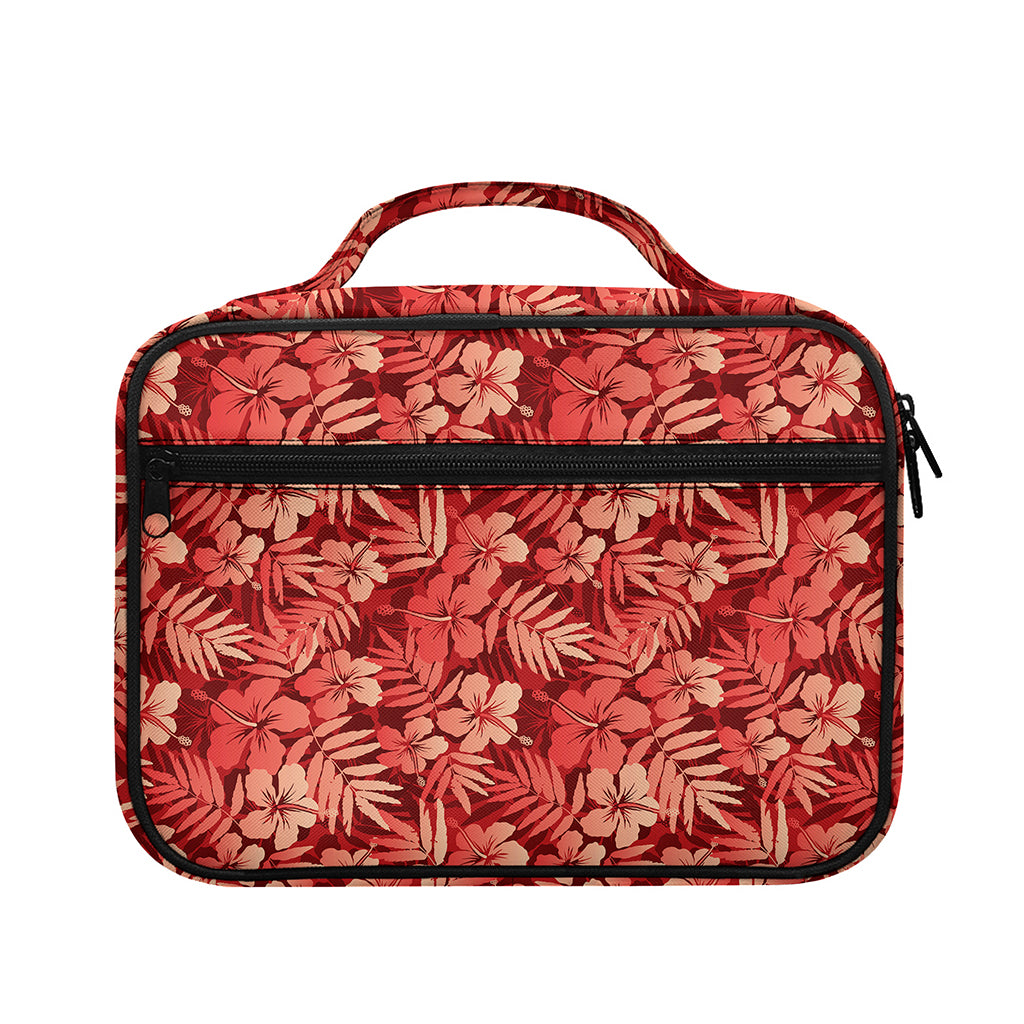 Red Hawaiian Tropical Pattern Print Briefcase Bible Bag