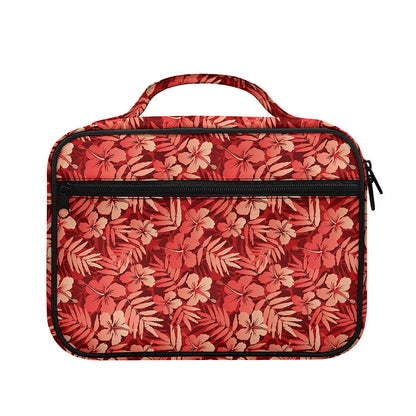 Red Hawaiian Tropical Pattern Print Briefcase Bible Bag