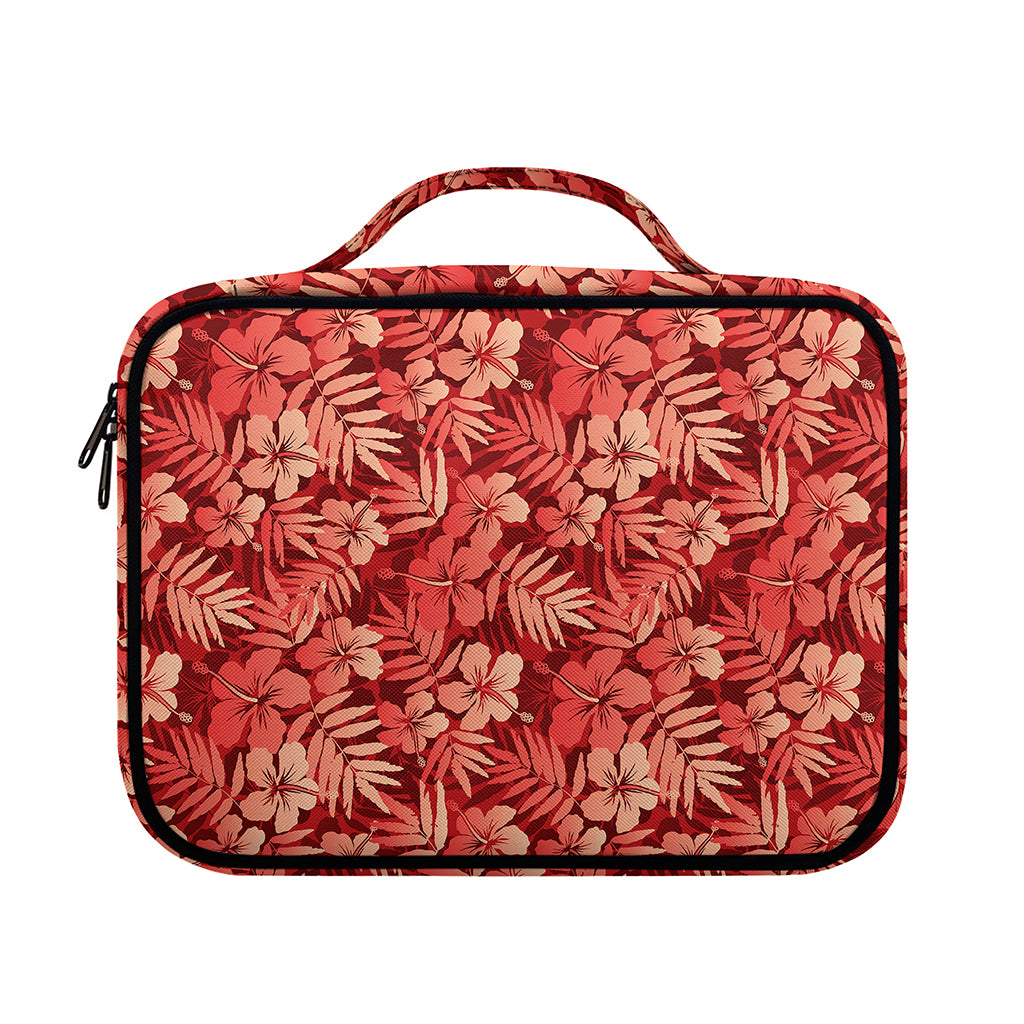 Red Hawaiian Tropical Pattern Print Briefcase Bible Bag