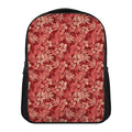 Red Hawaiian Tropical Pattern Print Casual Backpack