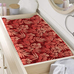 Red Hawaiian Tropical Pattern Print Changing Pad Cover