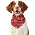 Red Hawaiian Tropical Pattern Print Dog Bandana