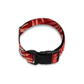 Red Hawaiian Tropical Pattern Print Dog Collar