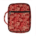 Red Hawaiian Tropical Pattern Print Front Pocket Bible Bag
