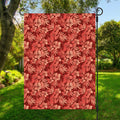 Red Hawaiian Tropical Pattern Print Garden Flag