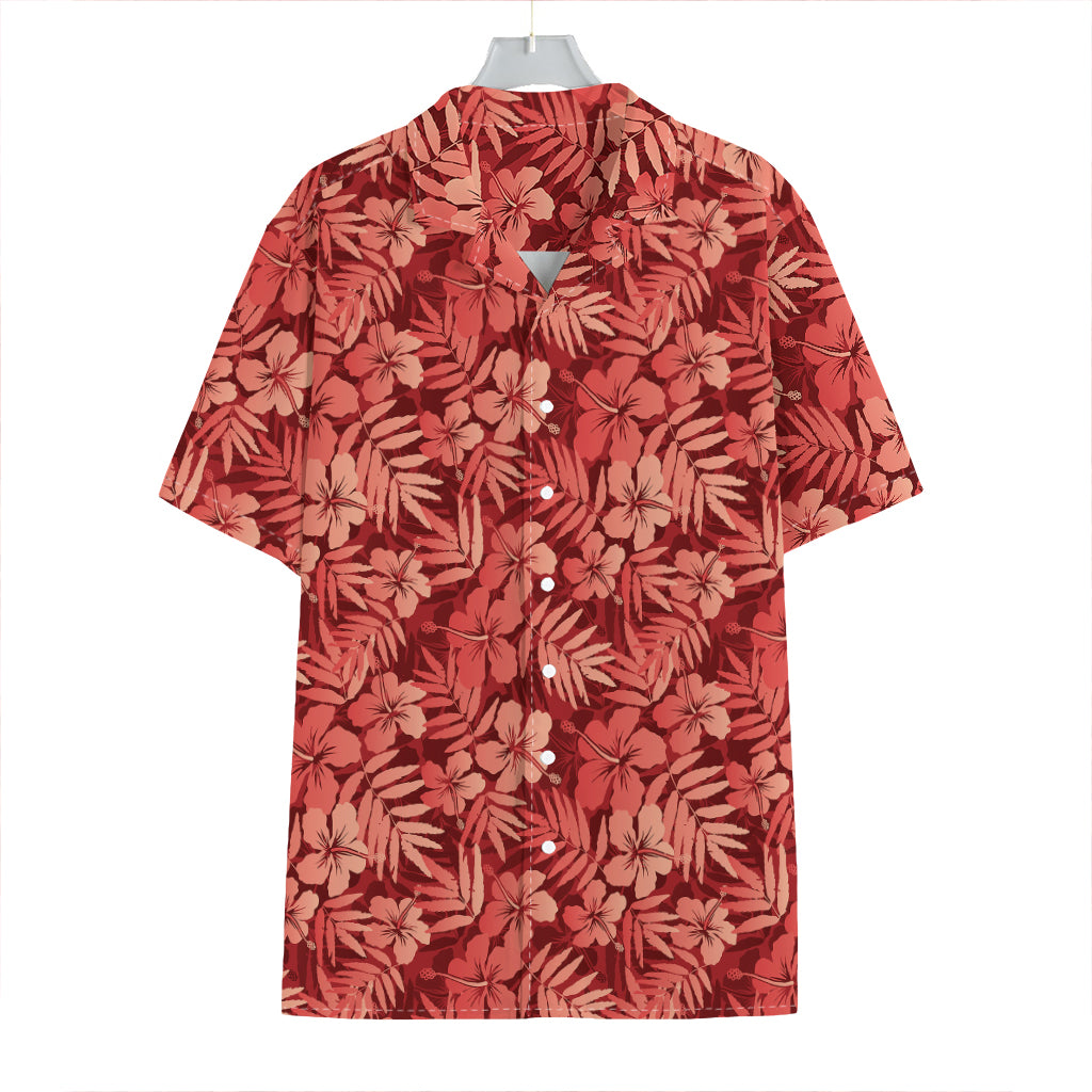 Red Hawaiian Tropical Pattern Print Hawaiian Shirt