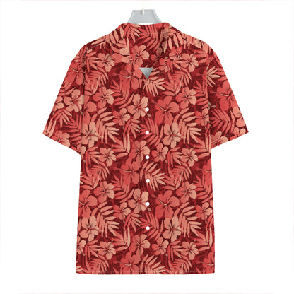 Red Hawaiian Tropical Pattern Print Hawaiian Shirt
