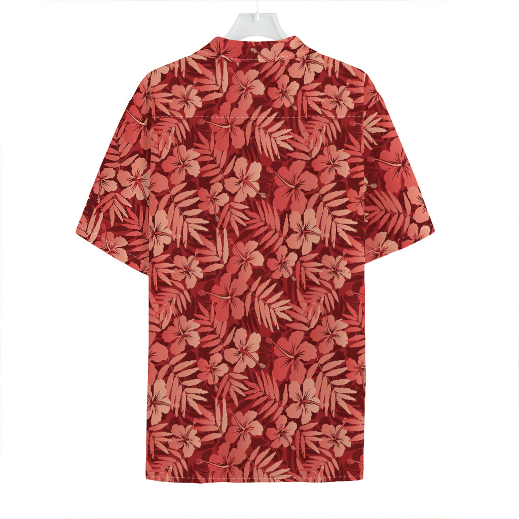 Red Hawaiian Tropical Pattern Print Hawaiian Shirt