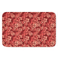 Red Hawaiian Tropical Pattern Print Indoor Door Mat