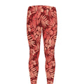Red Hawaiian Tropical Pattern Print Men's Leggings