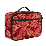 Red Hawaiian Tropical Pattern Print Portable Lunch Bag