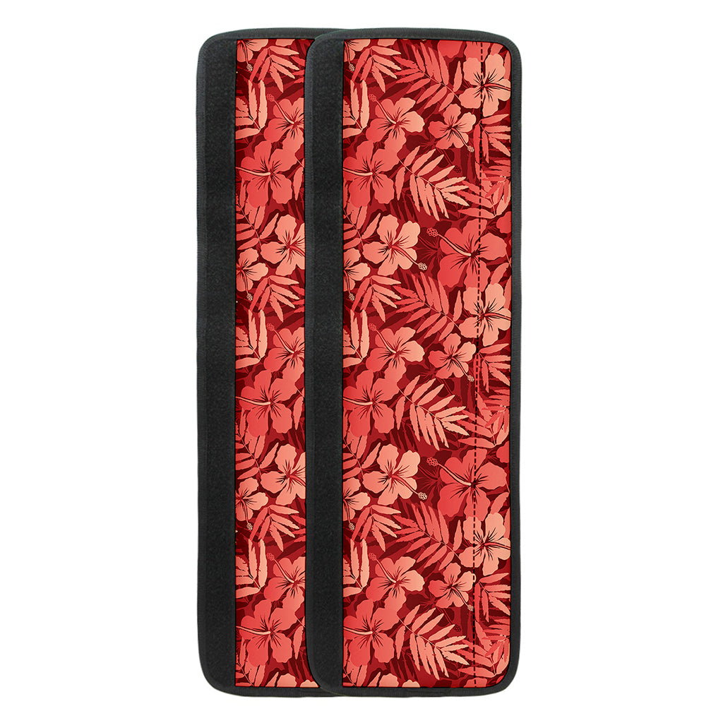 Red Hawaiian Tropical Pattern Print Refrigerator Handle Covers