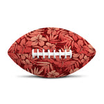 Red Hawaiian Tropical Pattern Print Rugby Ball