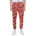 Red Hawaiian Tropical Pattern Print Joggers