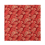 Red Hawaiian Tropical Pattern Print Silk Bandana