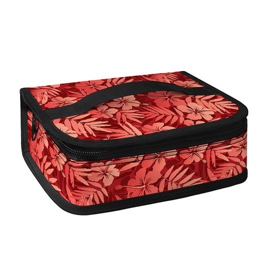 Red Hawaiian Tropical Pattern Print Small Lunch Bag