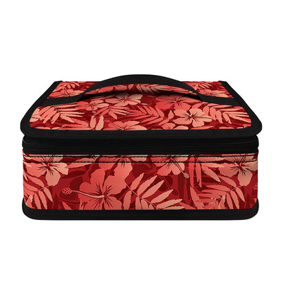 Red Hawaiian Tropical Pattern Print Small Lunch Bag
