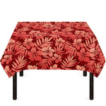 Red Hawaiian Tropical Pattern Print Tablecloth