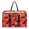 Red Hawaiian Tropical Pattern Print Utility Tote Bag