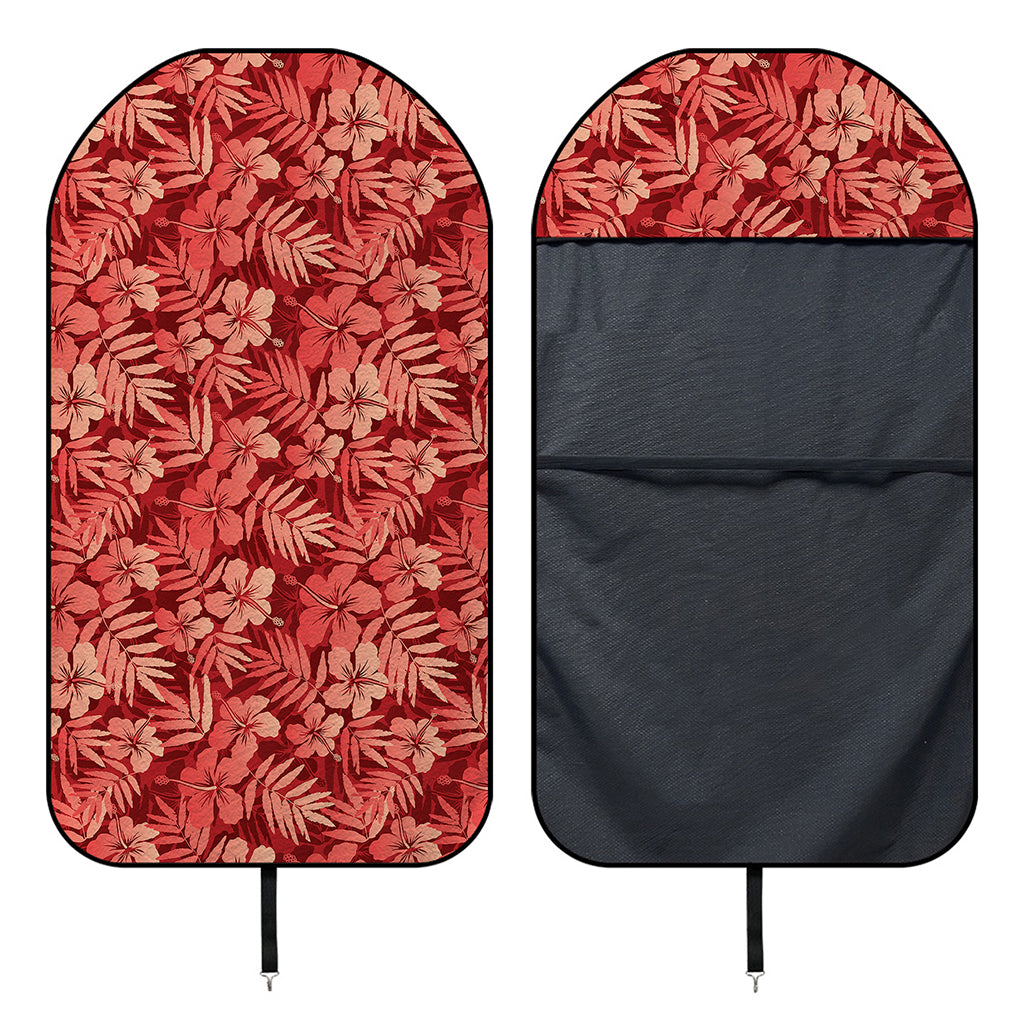 Red Hawaiian Tropical Pattern Print Waterproof Car Seat Cover