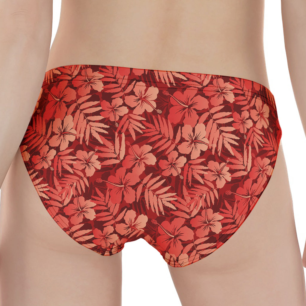 Red Hawaiian Tropical Pattern Print Women's Panties