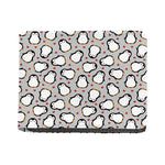 Red Heart And Penguin Pattern Print Bifold Wallet