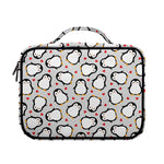 Red Heart And Penguin Pattern Print Briefcase Bible Bag