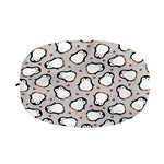 Red Heart And Penguin Pattern Print Car Side Mirror Covers