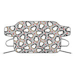 Red Heart And Penguin Pattern Print Car Windshield Snow Cover