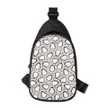 Red Heart And Penguin Pattern Print Sling Bag