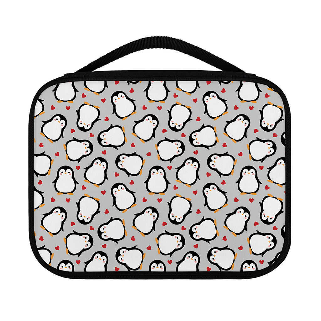 Red Heart And Penguin Pattern Print Classic Bible Case