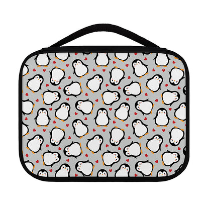 Red Heart And Penguin Pattern Print Classic Bible Case