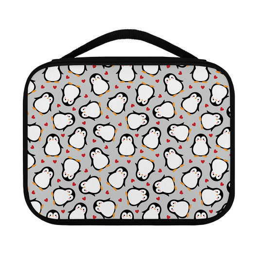 Red Heart And Penguin Pattern Print Classic Bible Case