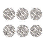 Red Heart And Penguin Pattern Print Coaster Set