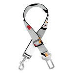 Red Heart And Penguin Pattern Print Dog Seat Belt