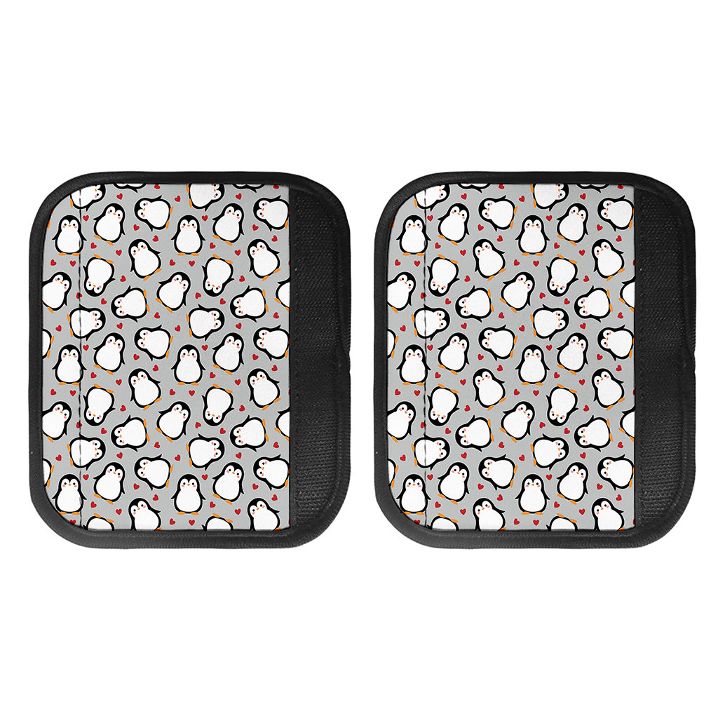 Red Heart And Penguin Pattern Print Handle Covers