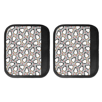 Red Heart And Penguin Pattern Print Handle Covers