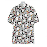 Red Heart And Penguin Pattern Print Hawaiian Shirt
