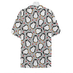 Red Heart And Penguin Pattern Print Hawaiian Shirt