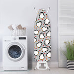 Red Heart And Penguin Pattern Print Ironing Board Cover