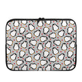 Red Heart And Penguin Pattern Print Laptop Sleeve