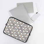 Red Heart And Penguin Pattern Print Laptop Sleeve